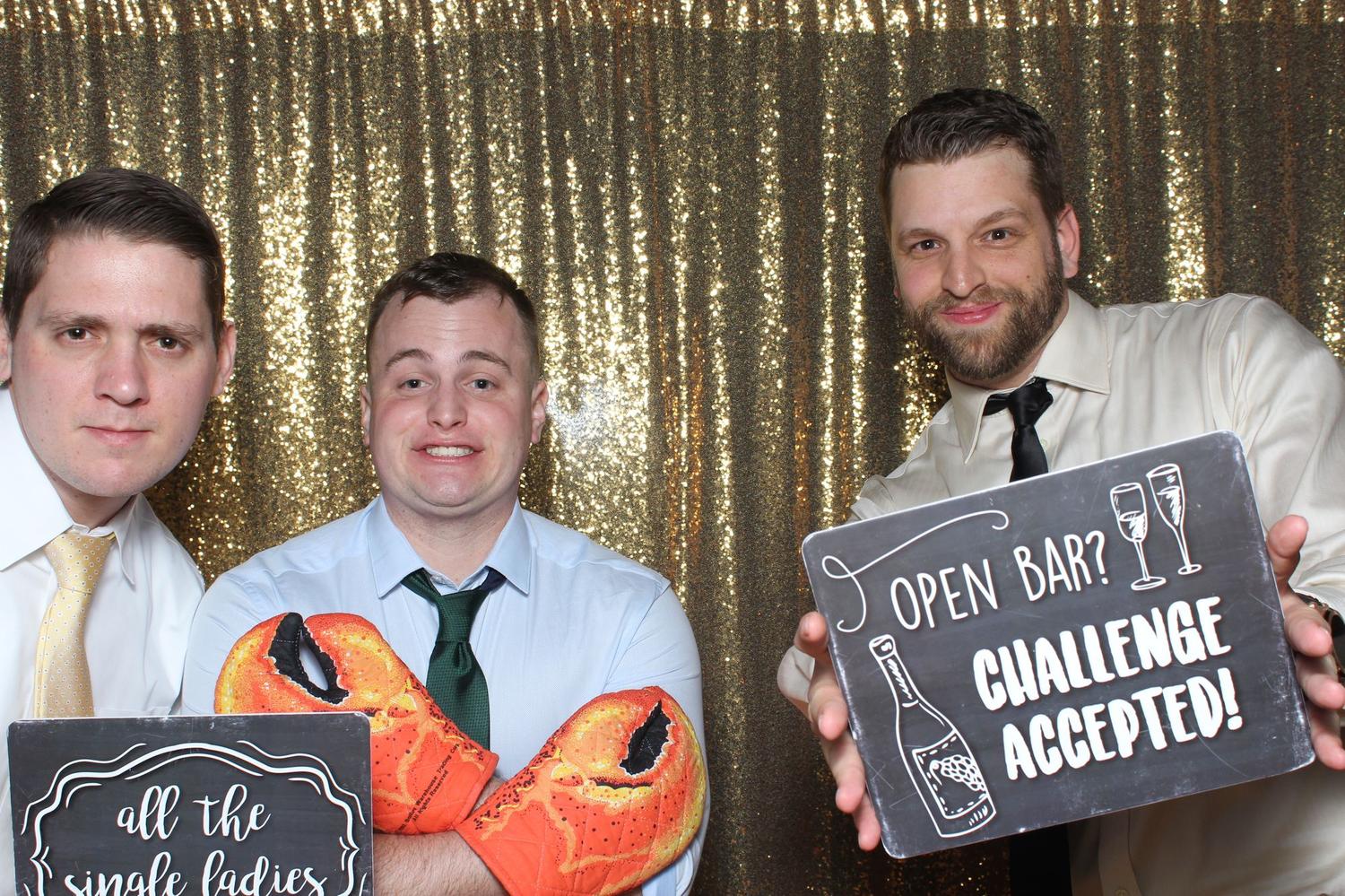 Party guests in the Oh Snap! photo booth